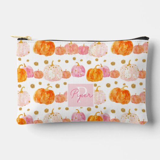 Waterverf Pompoen Herfst Patroon Etui (Voorkant)