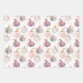 Waterverf Pompoen Herfst Patroon Inpakpapier Vel (Voorkant)
