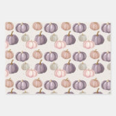 Waterverf Pompoen Herfst Patroon Inpakpapier Vel (Voorkant)
