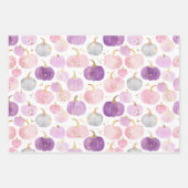 Waterverf Pompoen Herfst Patroon Inpakpapier Vel (Voorkant 2)