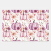 Waterverf Pompoen Herfst Patroon Inpakpapier Vel (Voorkant 3)