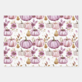 Waterverf Pompoen Herfst Patroon Inpakpapier Vel (Voorkant)