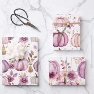 Waterverf Pompoen Herfst Patroon Inpakpapier Vel