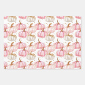 Waterverf Pompoen Herfst Patroon Inpakpapier Vel (Voorkant 3)