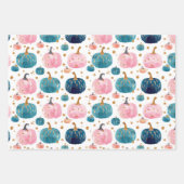 Waterverf Pompoen Herfst Patroon Inpakpapier Vel (Voorkant 3)