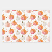 Waterverf Pompoen Herfst Patroon Inpakpapier Vel (Voorkant 2)