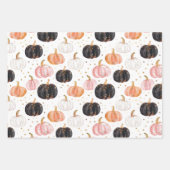 Waterverf Pompoen Herfst Patroon Inpakpapier Vel (Voorkant)