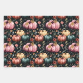 Waterverf Pompoen Herfst Patroon Inpakpapier Vel (Voorkant 3)
