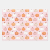 Waterverf Pompoen Herfst Patroon Inpakpapier Vel (Voorkant 2)