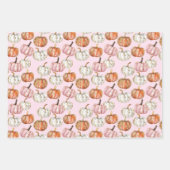 Waterverf Pompoen Herfst Patroon Inpakpapier Vel (Voorkant 3)