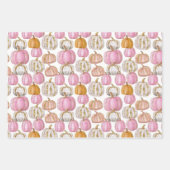 Waterverf Pompoen Herfst Patroon Inpakpapier Vel (Voorkant 2)