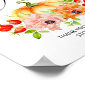 Waterverf pompoen, herfsten boeken voor baby poster (Hoek)