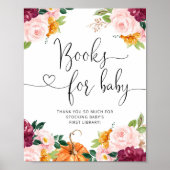 Waterverf pompoen, herfsten boeken voor baby poster (Voorkant)
