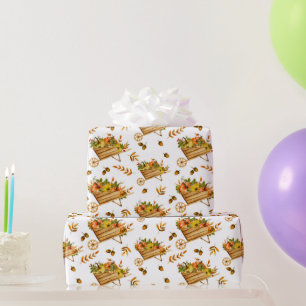 Waterverf pompoen herfstpatroon cadeaupapier