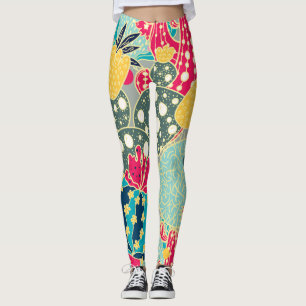  Waterverf pompoen: herfstpatroon Leggings