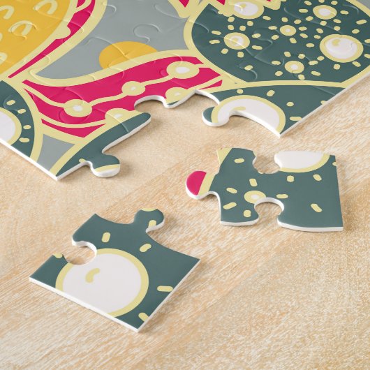  Waterverf pompoen: herfstpatroon Legpuzzel (Zijkant)