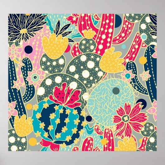 Waterverf pompoen: herfstpatroon Poster (Voorkant)