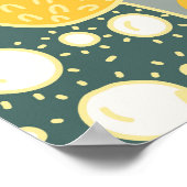 Waterverf pompoen: herfstpatroon Poster (Hoek)