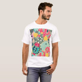 Waterverf pompoen: herfstpatroon T-shirt (Voorkant volledig)