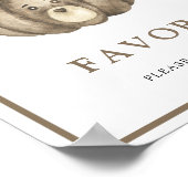 Waterverf Pompoen hoe beer - Favors Poster (Hoek)