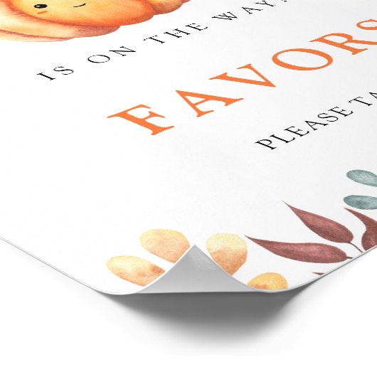 Waterverf Pompoen in pet - Favors Poster (Hoek)