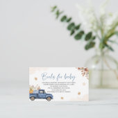 Waterverf pompoen is onderweg baby shower Boo Informatiekaartje (Staand voorkant)
