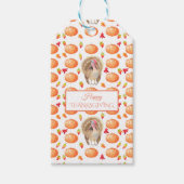 Waterverf Pompoen Kalkoen Patroon Thanksgiving Cadeaulabel (Voorkant)