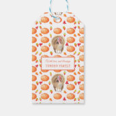 Waterverf Pompoen Kalkoen Patroon Thanksgiving Cadeaulabel (Achterkant)