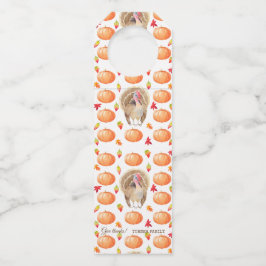 Waterverf Pompoen Kalkoen Patroon Thanksgiving Flessenhanger