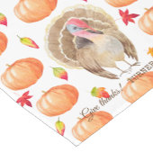 Waterverf Pompoen Kalkoen Patroon Thanksgiving Korte Tafelloper (Hoek)