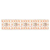 Waterverf Pompoen Kalkoen Patroon Thanksgiving Korte Tafelloper (Horizontaal)