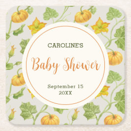 waterverf pompoen kartonnen onderzetters