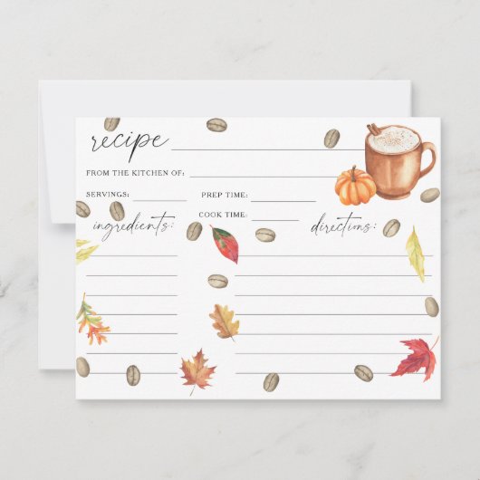 Waterverf pompoen koffie vrijgezellenfeest recept (Voorkant)