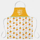 Waterverf pompoen kruid en alles mooi schort (Voorkant)