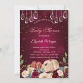 Waterverf pompoen, lampjes, Baby shower Kaart (Voorkant)