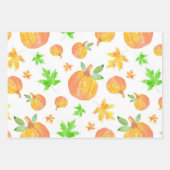 Waterverf Pompoen & Maple Leaf Pattern Inpakpapier Vel (Voorkant)