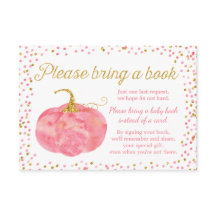 Waterverf Pompoen Meisje Baby shower Breng een Boe