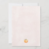 Waterverf Pompoen meisje baby shower Kaart (Achterkant)