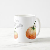 Waterverf pompoen met gedicht koffiemok (Voorkant rechts)