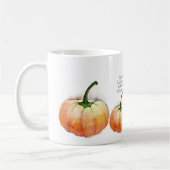 Waterverf pompoen met gedicht koffiemok (Links)