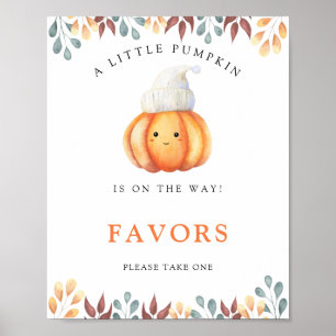 Waterverf Pompoen met hoed -  Favorieten Poster