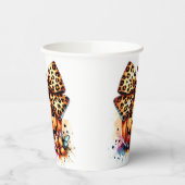 Waterverf pompoen met strik papieren bekers (Links)