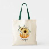 Waterverf pompoen met zonnebloemen Bridesmaid Tote Bag (Achterkant)