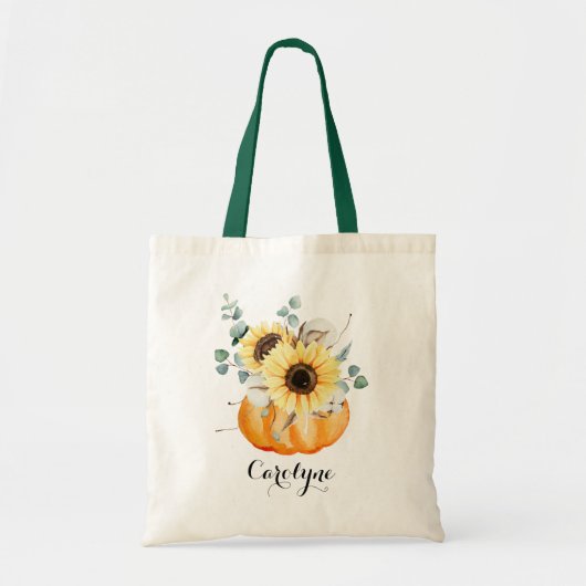 Waterverf pompoen met zonnebloemen Bridesmaid Tote Bag (Voorkant)