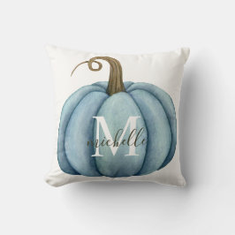 Waterverf Pompoen Monogram Boho Herfst Decoratie Kussen