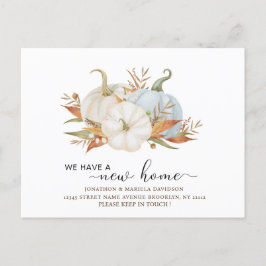 Waterverf Pompoen Nieuwe Huis Bewegende Aankondigi Briefkaart