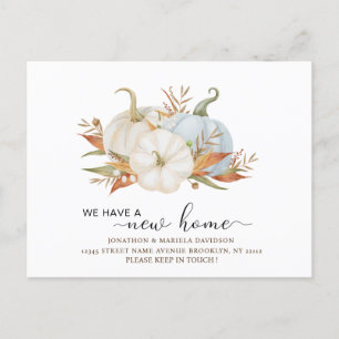 Waterverf Pompoen Nieuwe Huis Bewegende Aankondigi Briefkaart