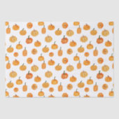 Waterverf pompoen Oranje Patroon Tissuepapier (Voorkant)