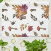 Waterverf Pompoen Paddenstoelen Herfst Herfst Them Theedoek (Gevouwen)