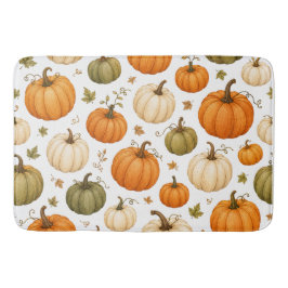 Waterverf Pompoen Patroon Herfst Pompoenen Badmat